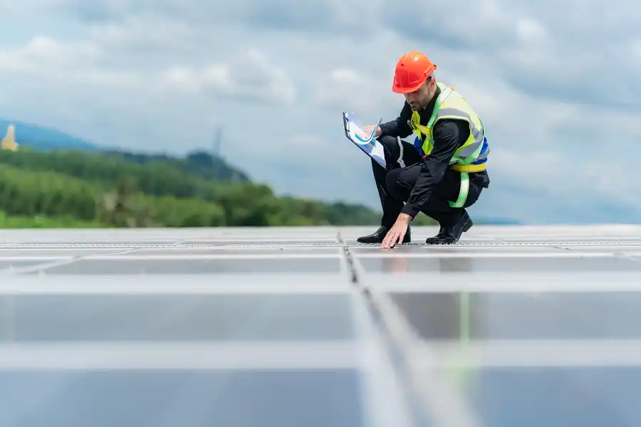 Solar Panel Inspection Before Repairs in Montebello, CA
